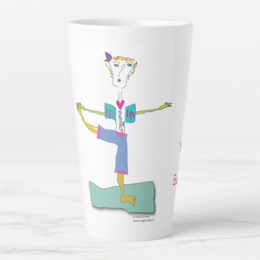 Yoga Latte Tasse "Nancy Loo" (Vorderseite)