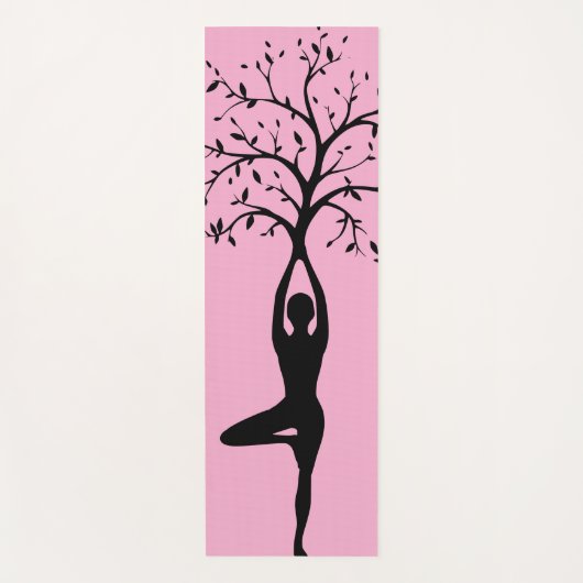 Yoga Lebensbaum Silhouette Matte (Vorderseite)