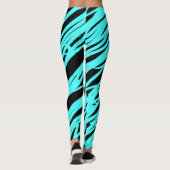 Yoga-Leggings in Schwarz und Blau Leggings (Rückseite)