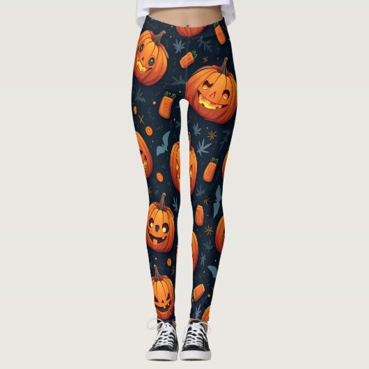 Yoga-Leggings-Kürbis Leggings (Vorderseite)