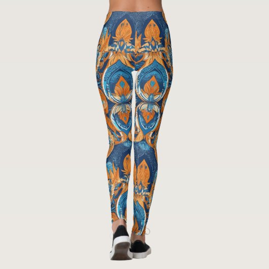 Yoga-Leggings mit einzigartigem Muster Leggings (Rückseite)