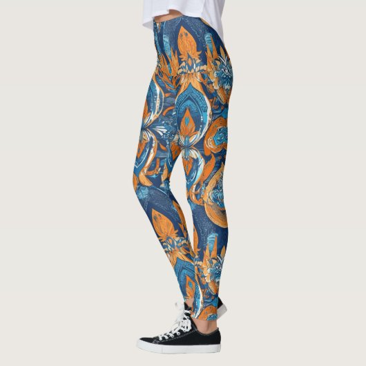 Yoga-Leggings mit einzigartigem Muster Leggings (Links)
