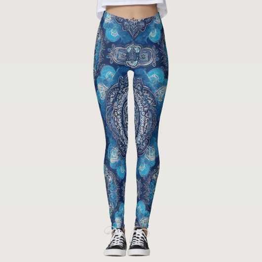 Yoga-Leggings mit einzigartigem Muster Leggings (Vorderseite)