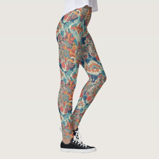Yoga-Leggings mit einzigartigem Muster Leggings (Rechts)