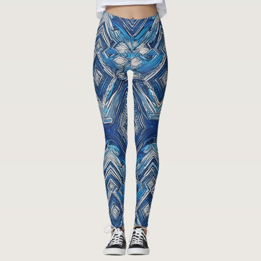 Yoga-Leggings mit einzigartigem Muster Leggings (Vorderseite)
