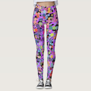 Yoga-Leggings mit schwarzer Violette und Wasserfar Leggings
