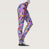 Yoga-Leggings mit schwarzer Violette und Wasserfar Leggings (Rechts)