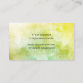 Yoga-Lehrer-Aquarell-LotusblumenMandala Visitenkarte (Rückseite)