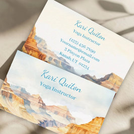 Yoga-Lehrer Canyon Watercolor Visitenkarte