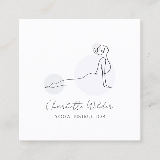 Yoga-Lehrer Cobra-Pose Visitenkarte (Vorderseite)
