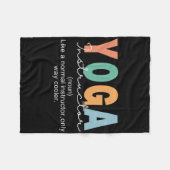 Yoga-Lehrer-Definition Normal Nur Kühler Teac Fleecedecke (Vorderseite (Horizontal))