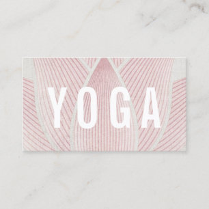 Yoga-Lehrer Elegant Lotus Floral Visitenkarte