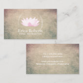 Yoga-Lehrer-eleganter glühender LotusWellness Visitenkarte (Vorne/Hinten)