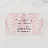 Yoga-Lehrer elegantes Lotus mit Blumen Visitenkarte (Rückseite)