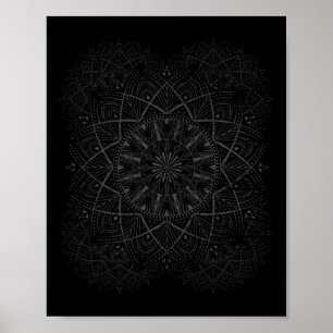 Yoga-Lehrer Frieden Hippie-Geschenk Mandala Poster
