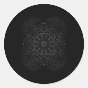 Yoga-Lehrer Friedens-Hippie-Geschenk Mandala Runder Aufkleber