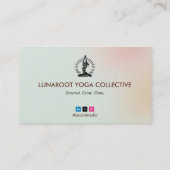 Yoga-Lehrer-Geschäft | Farbiger Geist Visitenkarte (Rückseite)