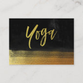 *~* Yoga Lehrer Gold & Black Modern Visitenkarte (Vorderseite)