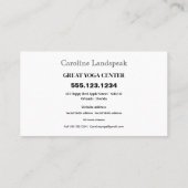 Yoga Lehrer Impressionismus bemalt Autumn Brown Visitenkarte (Rückseite)