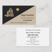 Yoga Lehrer Impressionismus bemalt Autumn Brown Visitenkarte (Vorne/Hinten)