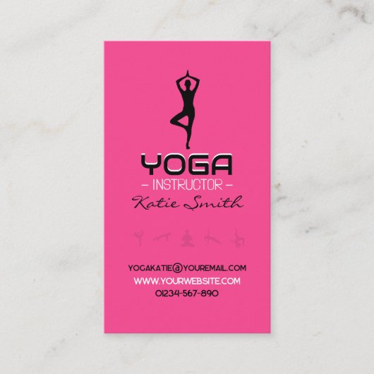 Yoga-Lehrer/Instrukteur - Visitenkarte (Vorderseite)