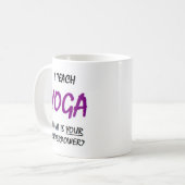 Yoga-Lehrer Kaffeetasse (Vorderseite Links)