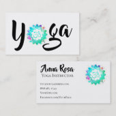 *~* Yoga-Lehrer-Lehrer OM-Om-LotosMandala Visitenkarte (Vorne/Hinten)