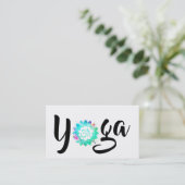 *~* Yoga-Lehrer-Lehrer OM-Om-LotosMandala Visitenkarte (Stehend Vorderseite)