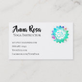 *~* Yoga-Lehrer-Lehrer OM-Om-LotosMandala Visitenkarte (Rückseite)