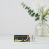 Yoga-Lehrer-/Liebhaber-Visitenkarte Mini Visitenkarte (Stehend Vorderseite)