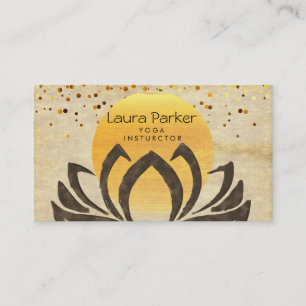 Yoga-Lehrer-Lotos-BlumeWatercolor holistisch Visitenkarte