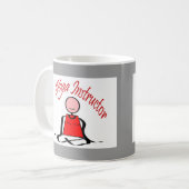 Yoga-Lehrer---Lotos-Positions-Strichmännchen Kaffeetasse (Vorderseite Links)