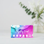 Yoga-Lehrer-Lotus-Aquarell der Loyalitäts-Karten-| Treuekarte (Stehend Vorderseite)