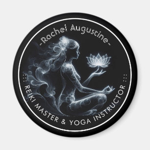 Yoga-Lehrer Lotus-Meditationspose Strahlender Nebe Magnet