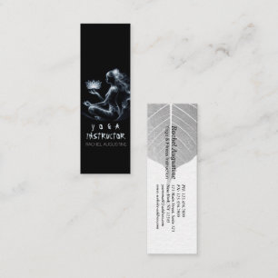 Yoga-Lehrer Lotus-Meditationspose Strahlender Nebe Mini Visitenkarte