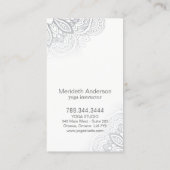 Yoga-Lehrer-Mandala-Visitenkarten Visitenkarte (Rückseite)