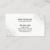 Yoga-Lehrer-Mandala-Visitenkarten Visitenkarte (Rückseite)