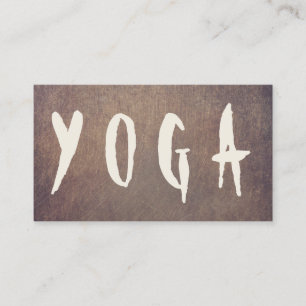Yoga-Lehrer Meditation Fettschrift Vintage Visitenkarte