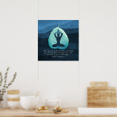 Yoga Lehrer Meditation Pose Bodhi Leaf Cut Quotes Poster (Küche)