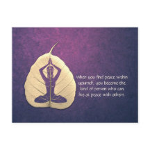 Yoga Lehrer Meditation Pose Bodhi Leaf Cut Quotes