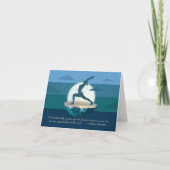 Yoga Lehrer Meditation Pose Floating Island Quote Karte (Vorderseite)