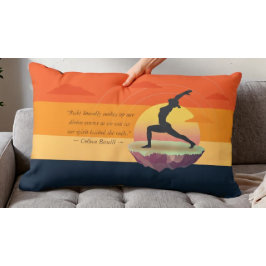 Yoga Lehrer Meditation Pose Floating Island Quote Lendenkissen