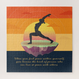 Yoga Lehrer Meditation Pose Floating Island Quote Puzzle