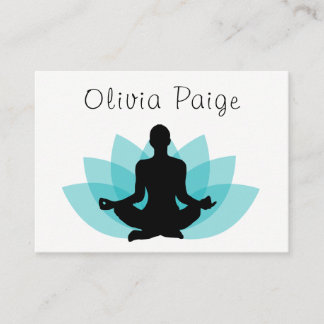 Yoga-Lehrer-Meditations-Lotos-Blume weiblich Visitenkarte