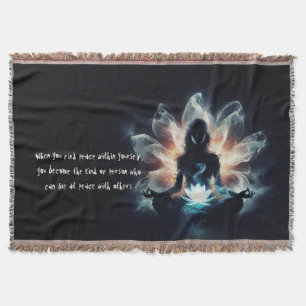 Yoga-Lehrer Meditationspose Leuchtender Nebel Lotu Decke