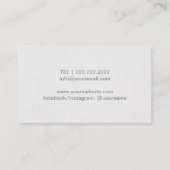 Yoga-Lehrer nobles weißes Lotus mit Blumen Visitenkarte (Rückseite)