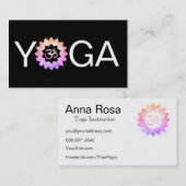 *~* Yoga Lehrer OM Om Instructor Mandala Lotus Visitenkarte (Vorne/Hinten)