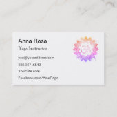 *~* Yoga Lehrer OM Om Instructor Mandala Lotus Visitenkarte (Rückseite)