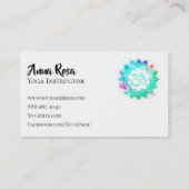 *~* Yoga Lehrer OM Om Lotus Mandala Visitenkarte (Rückseite)