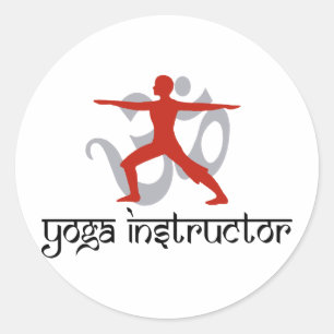 Yoga-Lehrer Runder Aufkleber